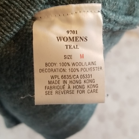 WOOLRICH teal pullover - Picture 4 of 4